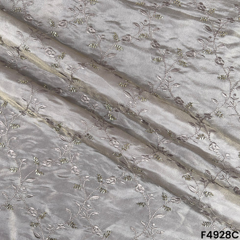 Cut Dana Thread Embroidered Simmer Tissue Fabric-F4928